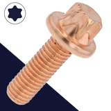 M8X1.25 External Torx,Class 10.9 Copper Plated,Specialty Flange Bolt