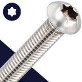 M2X0.4 Torx Button Head,A2 Stainless Steel,ISO 7380-1 TX