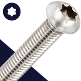 M2X0.4 Torx Button Head,A2 Stainless Steel,ISO 7380-1 TX