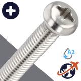 M3X0.6 Ex Coarse Pan Head,Retired JIS Thread,Stainless