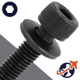 M10X1.5 Socket Head SEMS,Disc Spring Washer,Steel 10.9 Black
