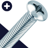 M4X0.7 Phillips Oval Head - Steel 4.8 Zinc DIN 966