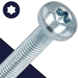 M3X0.5 Torx Pan Head Screw - Steel Zinc ISO 14583