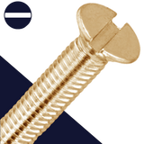 M6X1.0 Slotted Flat Head - Brass DIN 963