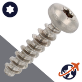 M3.5 Torx Pan Thermoplastics Screw - A2 Stainless