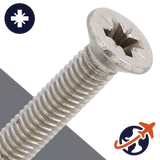 M6 Pozidrive Flat Thread Forming - A2 Stainless DIN 7500-ME