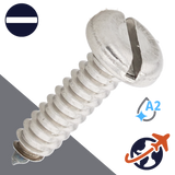 M4.2 Slotted Pan Head Tapping - A2 Stainless DIN 7971