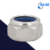 Nylon Locking Nut - A4-80 Stainless DIN 985