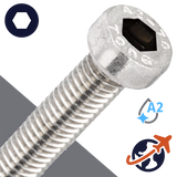 M4X0.7 Low Socket Head Pilot Hole - A2 Stainless DIN 6912