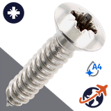 M5.5 Pozidrive Oval Tapping - A4 Stainless DIN 7983-C