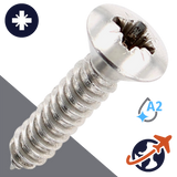 M4.8 Pozidrive Oval Tapping - A2 Stainless DIN 7983-C