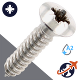 M4.2 Pozidrive Oval Tapping - A2 Stainless DIN 7983-C