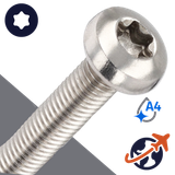 M3X0.5 Torx Pan Head,ISO 14583,A4 Stainless Steel