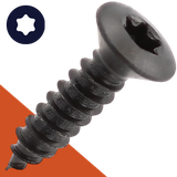 M4.2 Torx Oval Tapping Screw - A2 Stainless Black ISO 14587