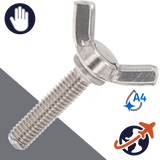 M12X1.75 Wing Bolt American Style - A4 Stainless