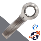 M12X1.75 Eye Swing Bolt - A4 Stainless Steel DIN 444-B