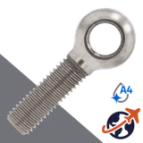 M20X2.5 Eye Swing Bolt - A4 Stainless Steel DIN 444-B