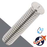 M4X0.7 Weld Stud Type PT - A2 Stainless ISO 13918
