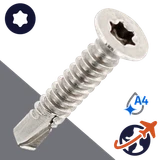 M4.8 Torx Flat Self Drilling - A4 Stainless DIN 7504-O