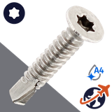 M5.5 Torx Flat Self Drilling - A4 Stainless DIN 7504-O