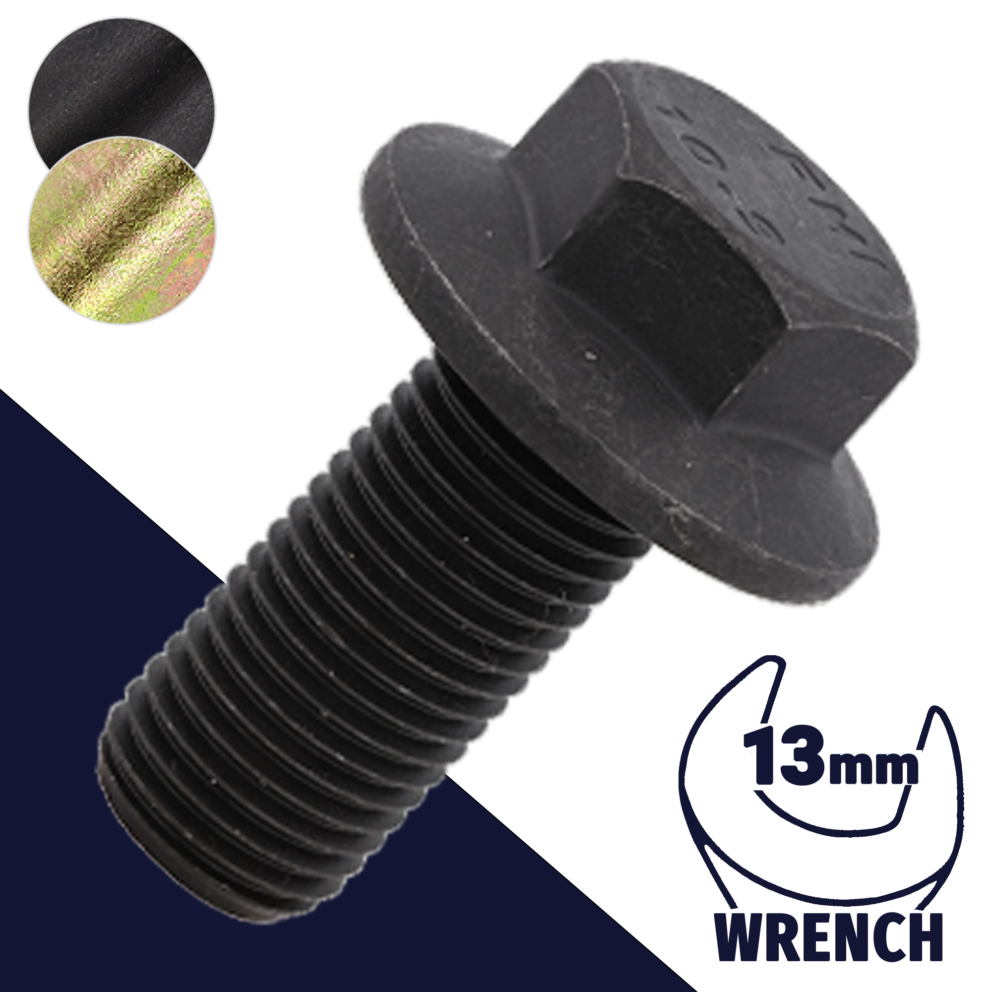 Hex Flange Bolt 10.9 Coarse M8X1.25 / 13mm Wrench DIN 6921 - BelMetric
