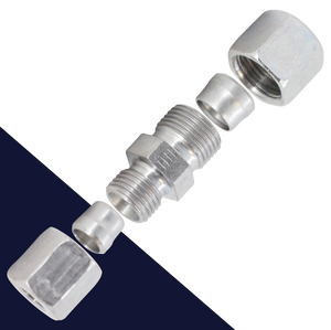 Metric Union,Straight Compression Set,Zinc Plated Steel