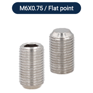 M6X0.75 Stainless Allen Fine Thread Set Screw Stud DIN 913 Flat Point