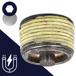 M24X1.5 Taper Plug + Magnet,OEM / Yellow Loctite,Part# DP24X1.5TMAG
