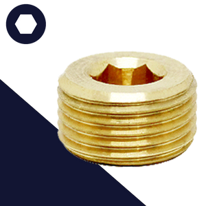 Taper Allen Socket Plug,Solid Brass,DIN 906