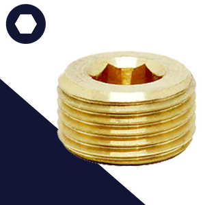 Taper Allen Socket Plug,Solid Brass,DIN 906