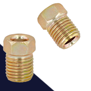 3/8-24" Brake Line End,Inverted Flare,For 3/16" Tubing