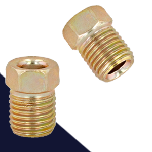 3/8-24" Brake Line End,Inverted Flare,For 3/16" Tubing