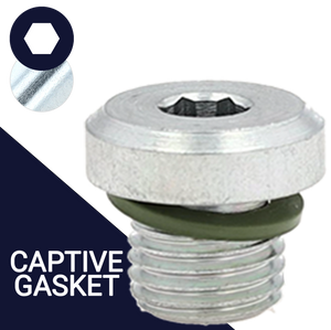 Flanged Allen Socket Plug,Captive Sealing Washer,DIN 908 + Similar