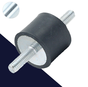 M3 Male Zinc Plated Steel,Vibration Isolator / Rubber Buffer,NR + Steel Screw