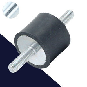 M6 Male Zinc Plated Steel,Vibration Isolator / Rubber Buffer,NR + Steel Screw