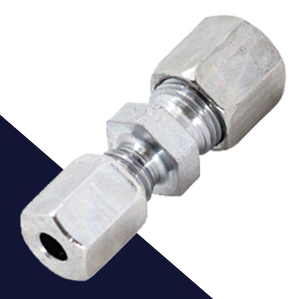 Metric Tee Union Compression Set Zinc Plated Steel DIN "L"