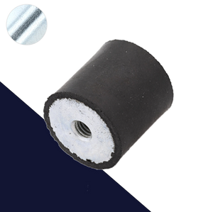 M10 Female Zinc Plated Steel,Vibration Isolator / Rubber Buffer,NR + Steel Screw