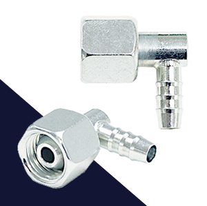 M6 Barb + M14X1.5 Nut,Cone Nipple + Swivel Nut,90 Degree / Cohline 7040.90