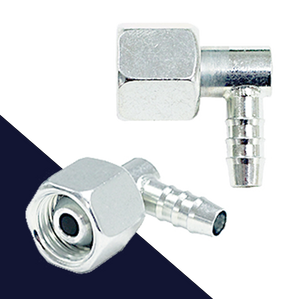 M6 Barb + M14X1.5 Nut,Cone Nipple + Swivel Nut,90 Degree / Cohline 7040.90