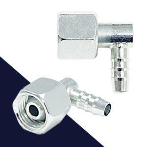 M6 Barb + M14X1.5 Nut,Cone Nipple + Swivel Nut,90 Degree / Cohline 7040.90