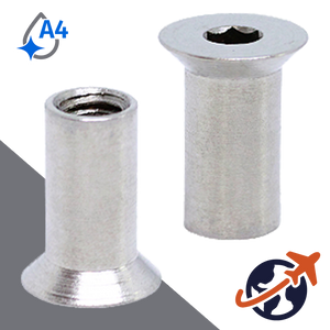 A4 Stainless Sleeve Nut Flat Head
