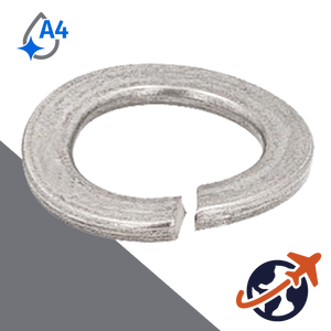 Wavy Split Lock Washer,A4 Stainless,DIN 128-A