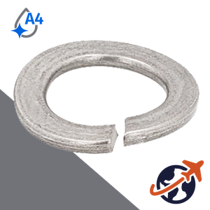 Wavy Split Lock Washer,A4 Stainless,DIN 128-A