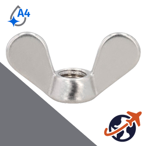 A4 Stainless Wing Nut Rounded Style DIN 315
