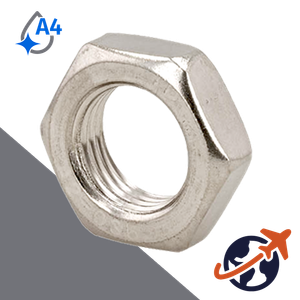 Jam Nut Coarse Thread,DIN 439,A4 Stainless Steel
