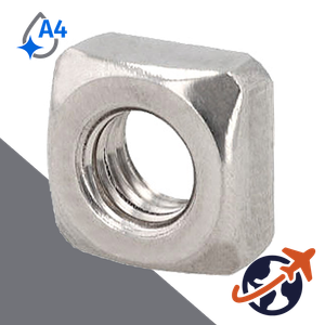 Square Nut,DIN 557,A4-80 Stainless Steel