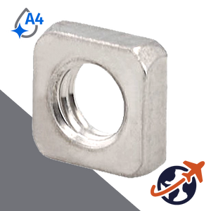 Square Nut Thin,DIN 562,A4-50 Stainless Steel