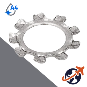 Toothed Star Lock Washer,DIN 6797 A,A4 Stainless Steel