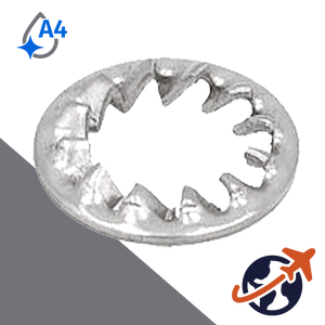 Internal Serrated Star Lock Washer - A4 Stainless DIN 6798-J