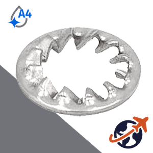 Serrated Star Lock Washer,DIN 6798 J,A4 Stainless Steel